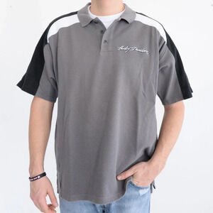 Harley-Davidson Grey Golf Shirt ~Large